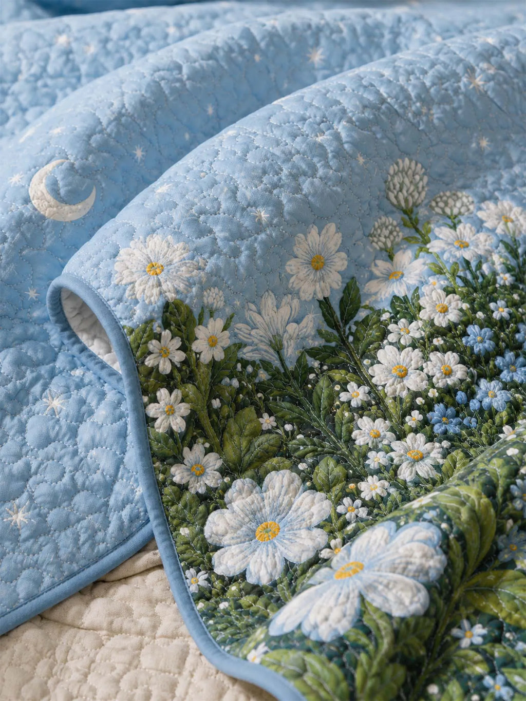 Raven Moonlit Meadow Quilted 3-Piece Bedding Set