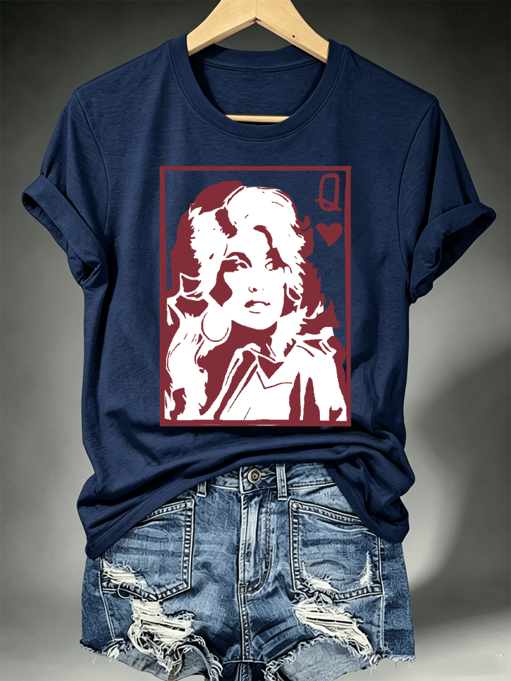 Women's Queen of Hearts Shirt Country Music Graphic Tee