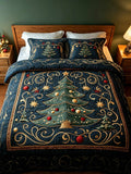 Winter Wonderland PinesQuilted Bedding Set