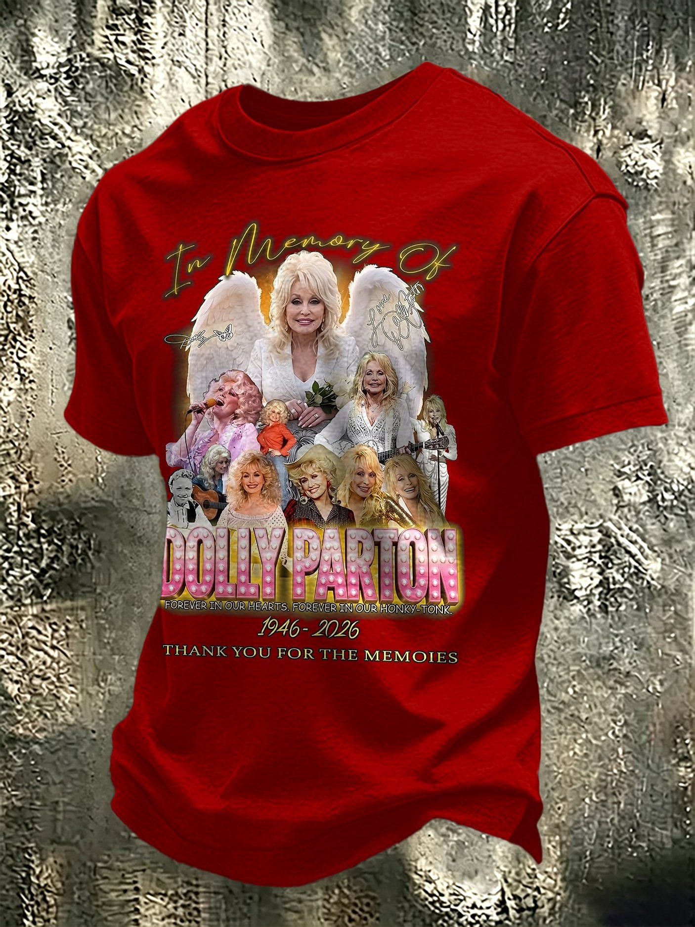Men's Retro Dolly Queen Of Country Print T-Shirt