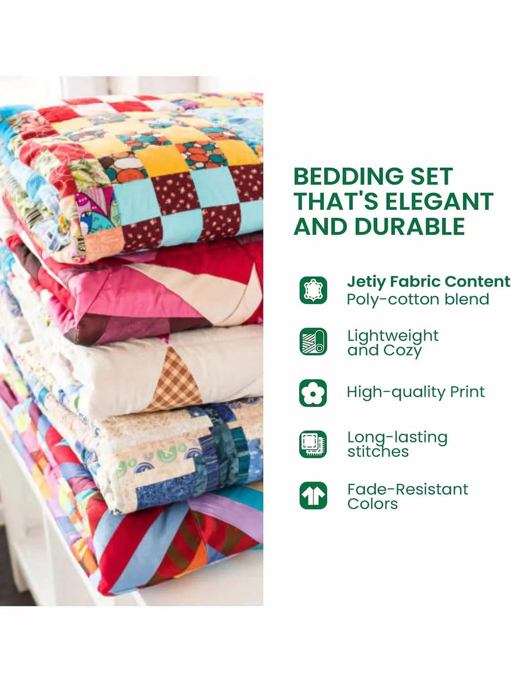 Woodland Tree & Cat Quilted 3-Piece Bedding Set – Vintage Cottage Garden Quilted Bedding With Matching Pillow Shams