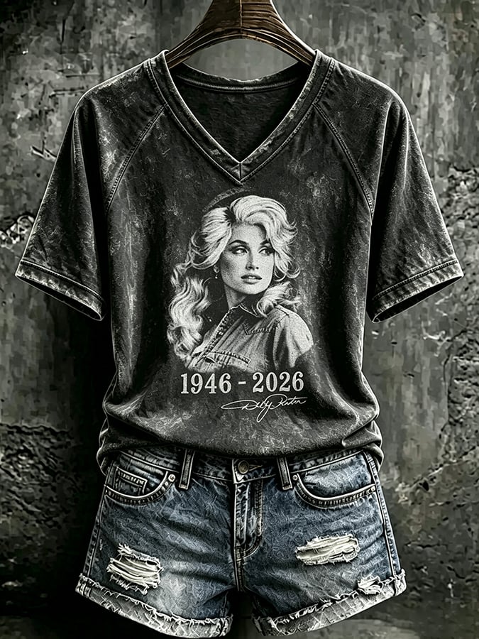 Women's Rip Dolly Parton Printed T-shirt