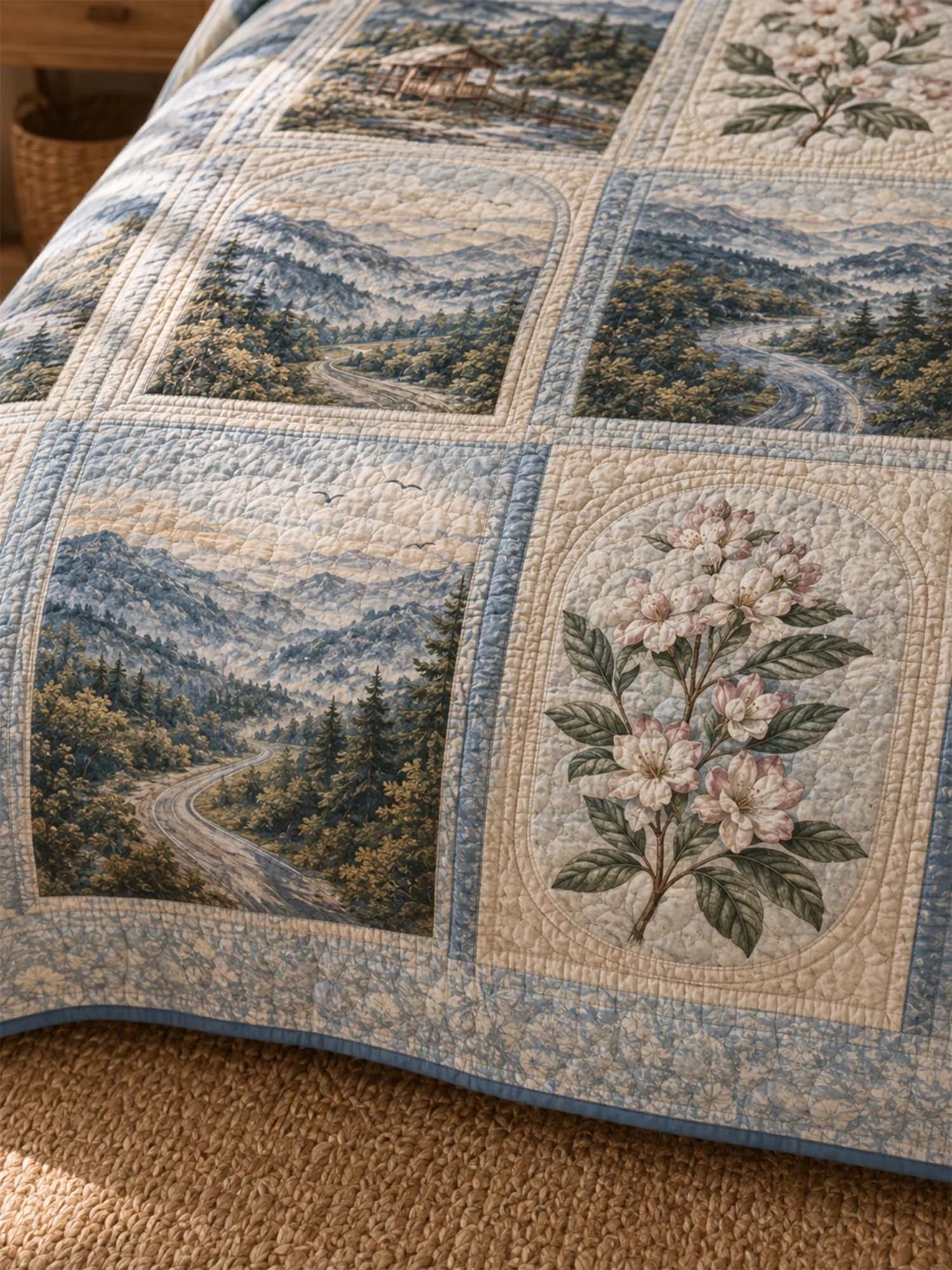 Blue Ridge Mountain Quilted 3-Piece Bedding Set