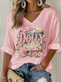 Women's Dolly Parton Memorial  Print T-shirt