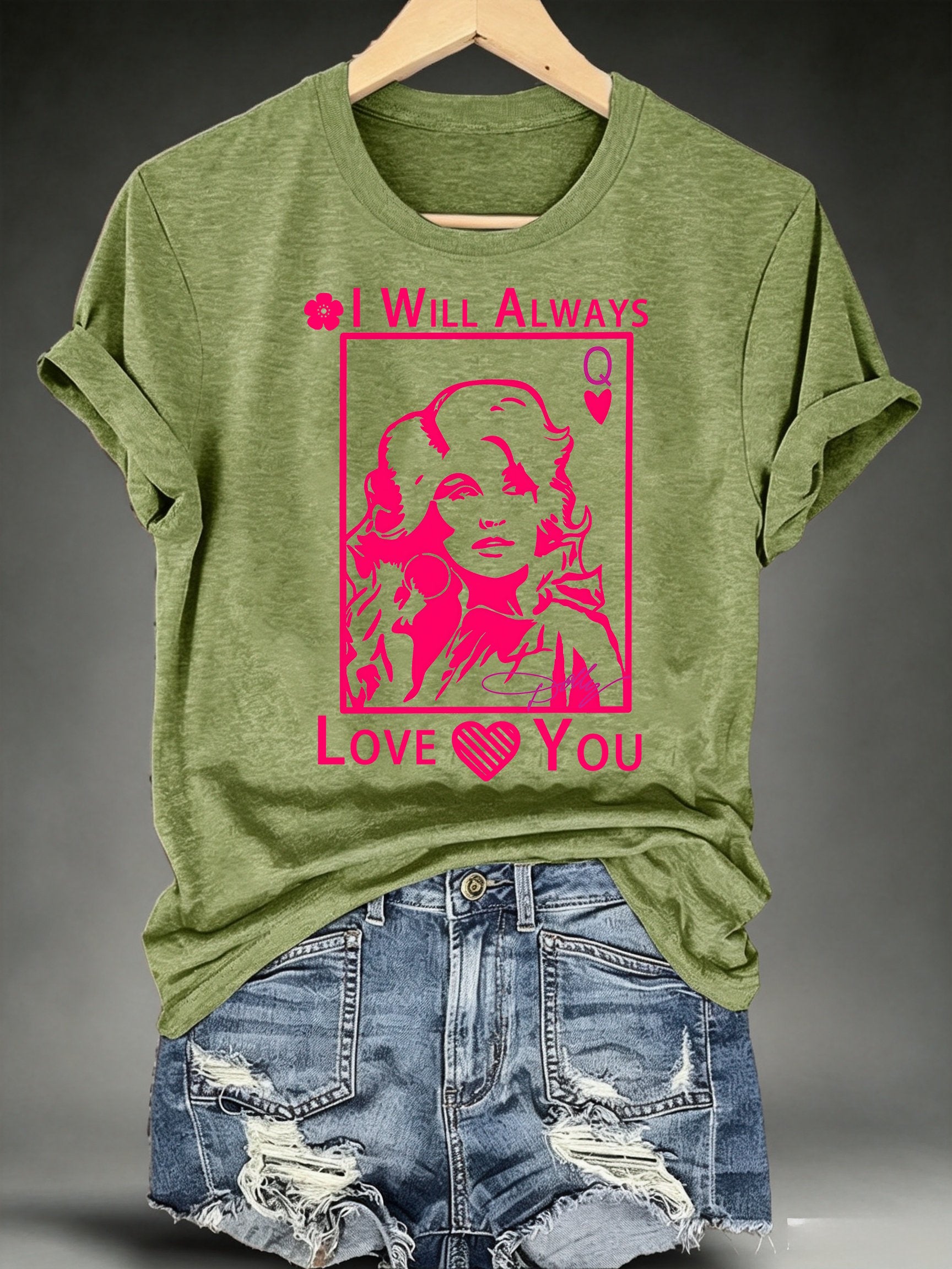 Women's Queen of Hearts Shirt Country Music Graphic Tee
