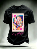 Men's Queen of Hearts Shirt Country Music Graphic Print T-Shirt