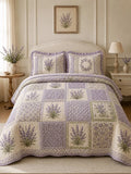 Lavender Fields Patchwork 3-Piece Quilted Bedding Set
