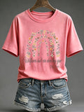 Retro Wildflowers Don't Care Where They Grow Print T-Shirt