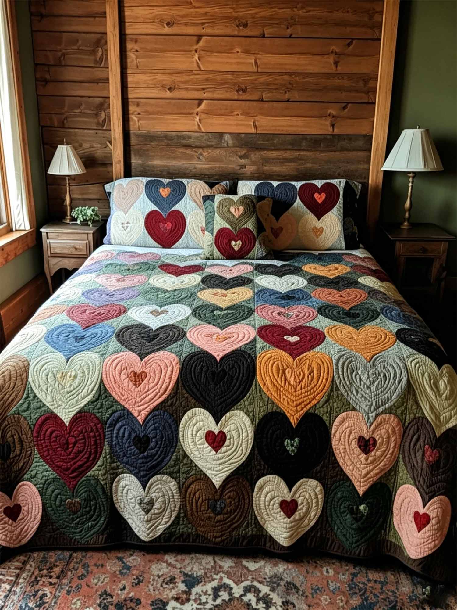 Amour Patchwork 3-Piece Quilted Bedding Set