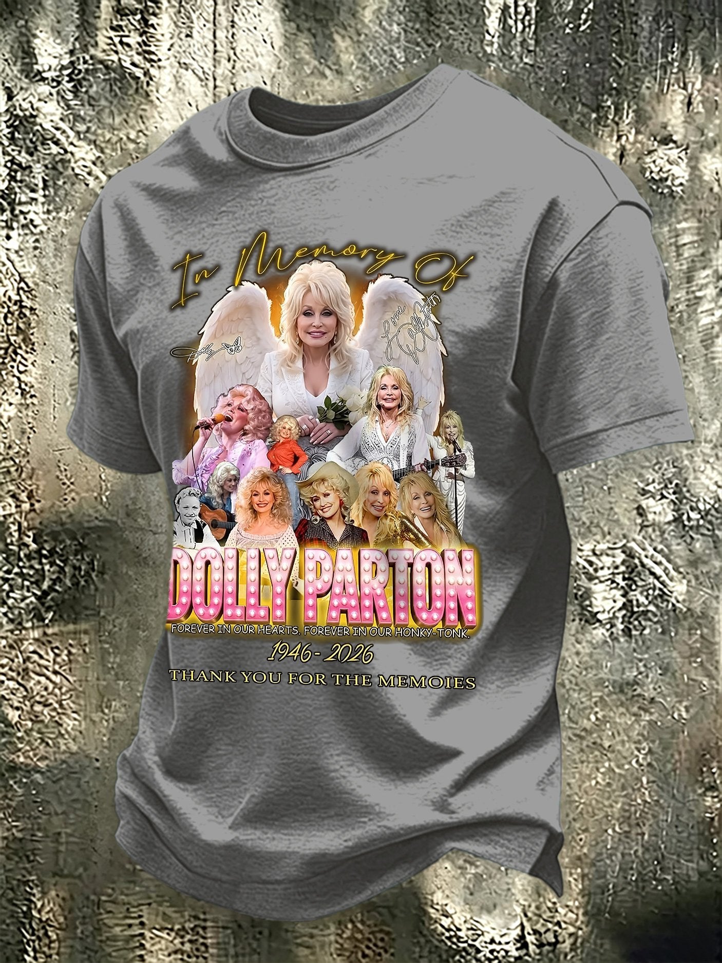 Men's Retro Dolly Queen Of Country Print T-Shirt