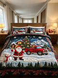 Santa Journey 3-Piece Quilted Bedding Set