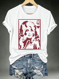 Women's Queen of Hearts Shirt Country Music Graphic Tee