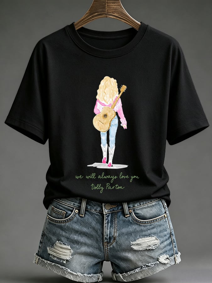 Retro We Will Always Love You Print T-Shirt