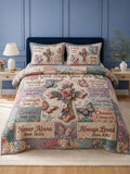 Butterfly Faith Garden Quilted 3-Piece Bedding Set