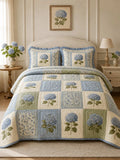 Charming Hydrangea Blossom 3-Piece Quilted Bedding Set