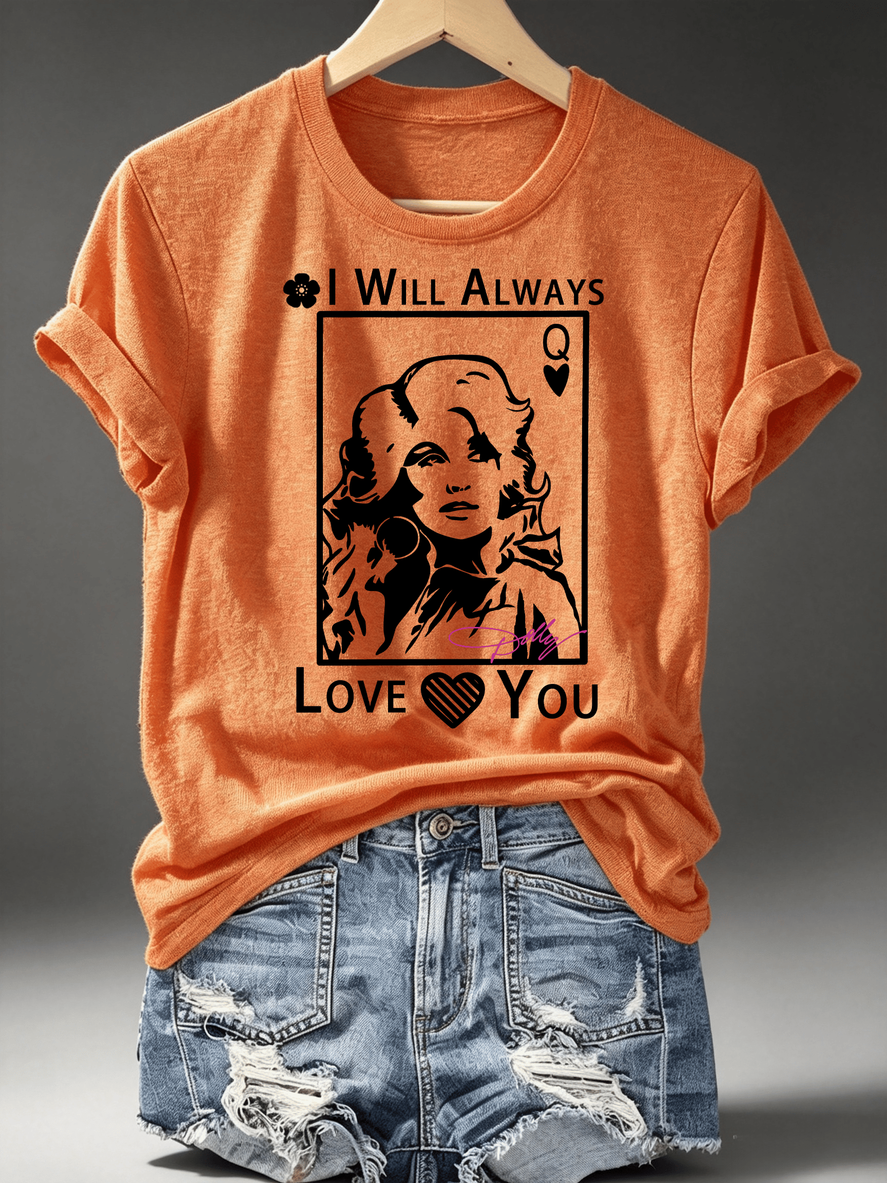Women's Queen of Hearts Shirt Country Music Graphic Tee