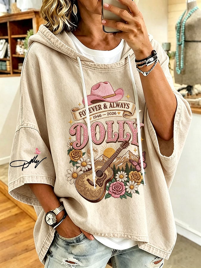 Women's Country Music Legend Tribute Print Hooded Sweatshirt