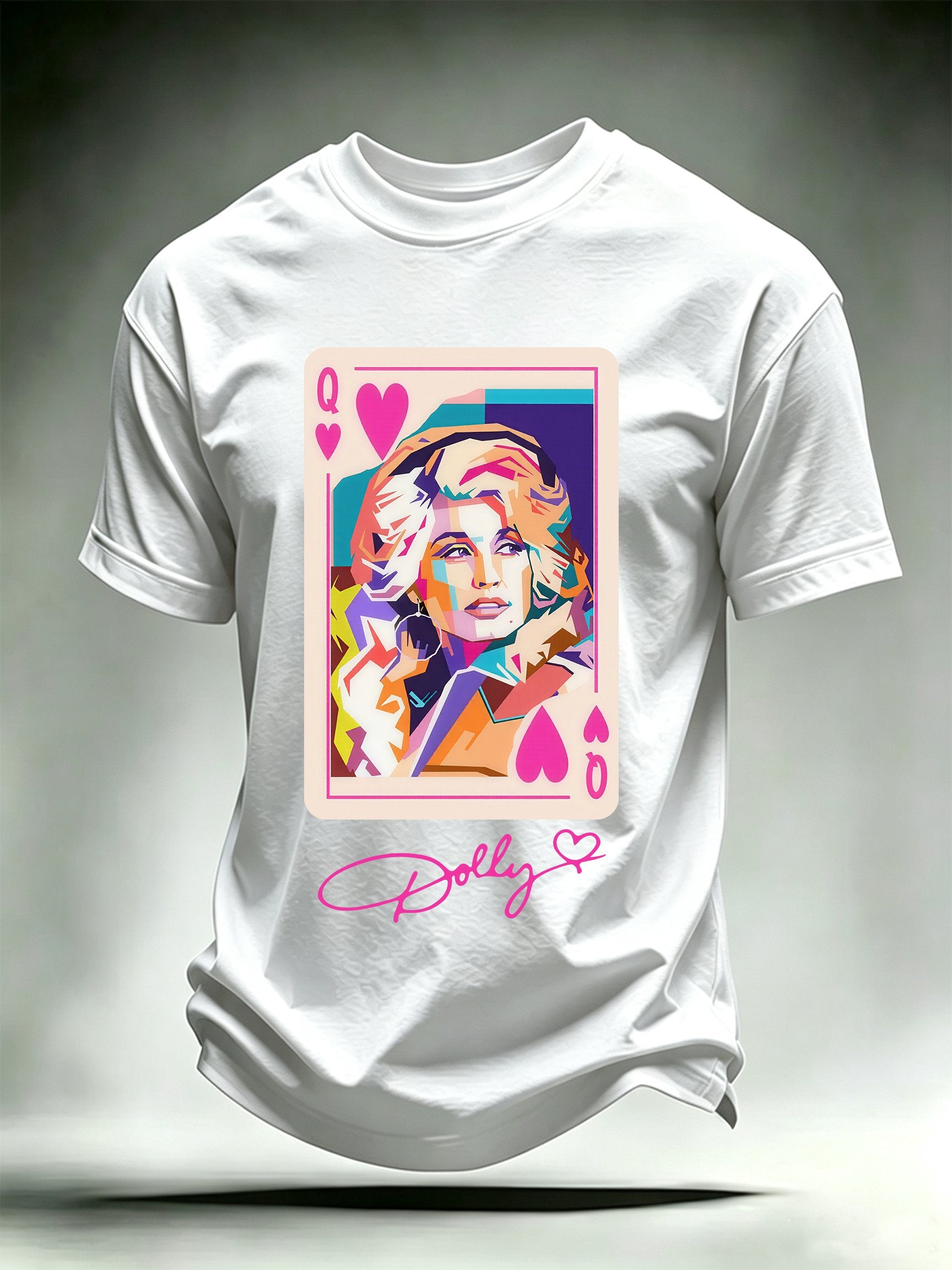 Men's Queen of Hearts Shirt Country Music Graphic Print T-Shirt