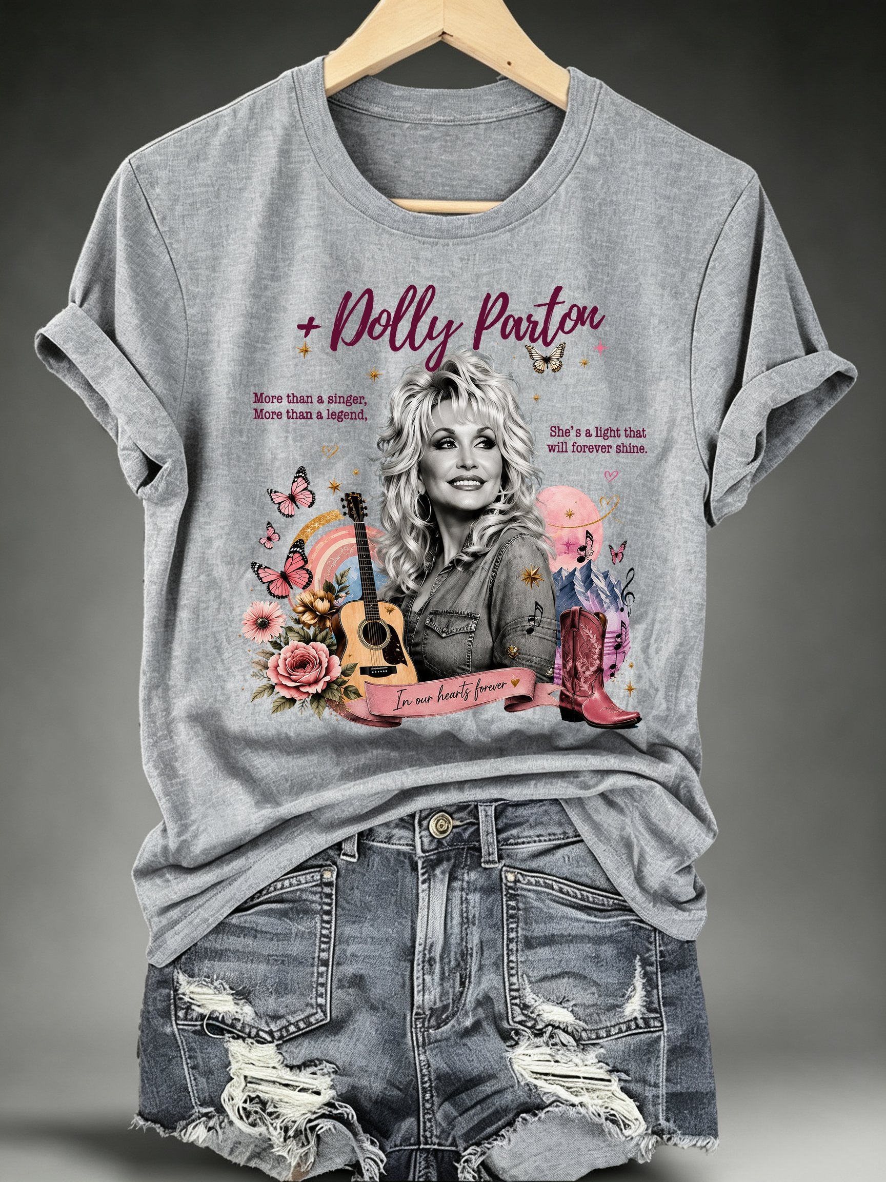 Women's Vintage Country Music Tribute Parton Tour T-Shirt