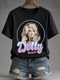 Women's Dolly Parton Tribute Print Short-Sleeve T-Shirt