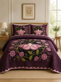 Pink Moth Gothic Garden Quilted 3-Piece Bedding Set