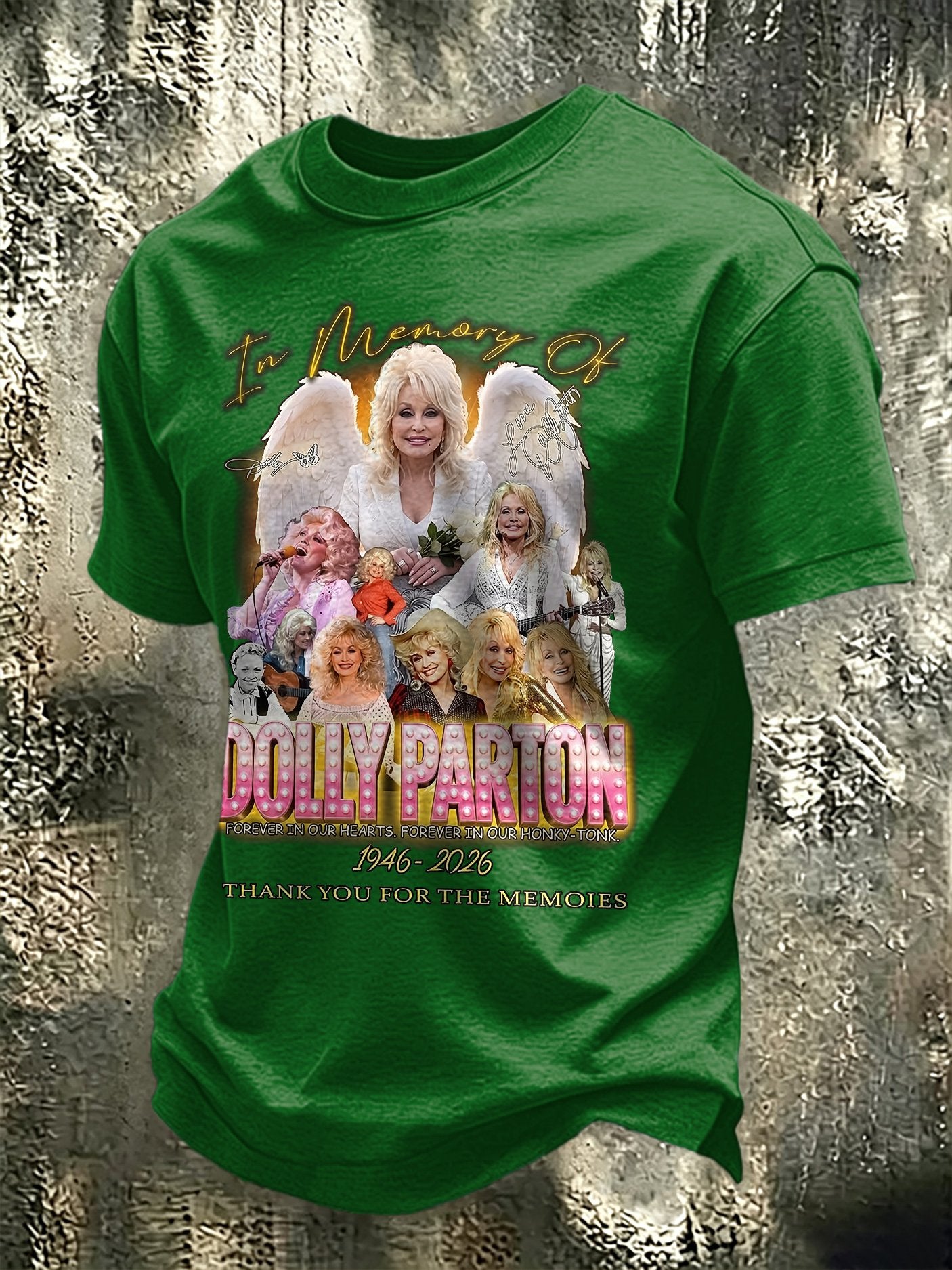 Men's Retro Dolly Queen Of Country Print T-Shirt