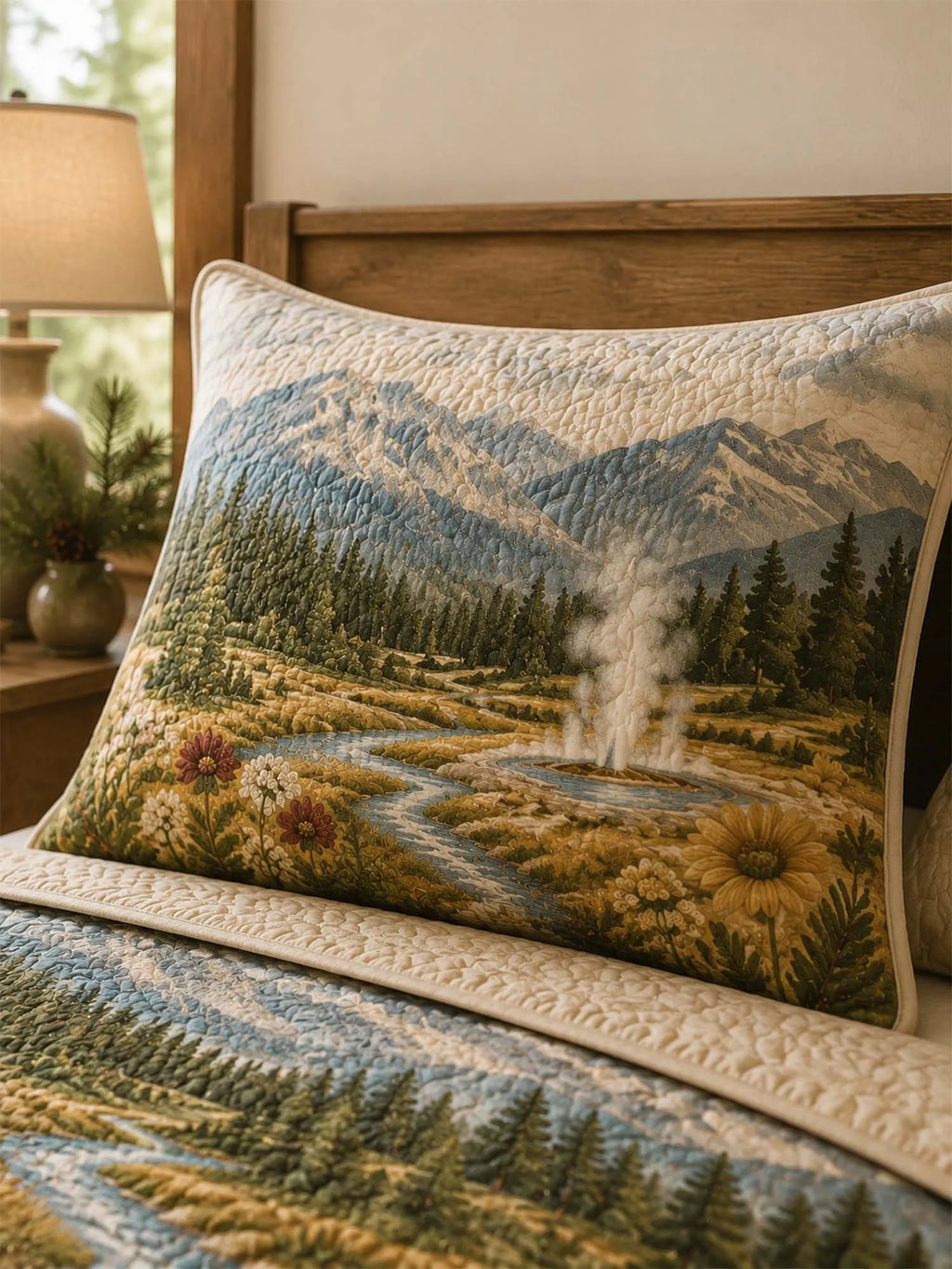 Yellowstone Wilderness Quilted 3-Piece Bedding Set