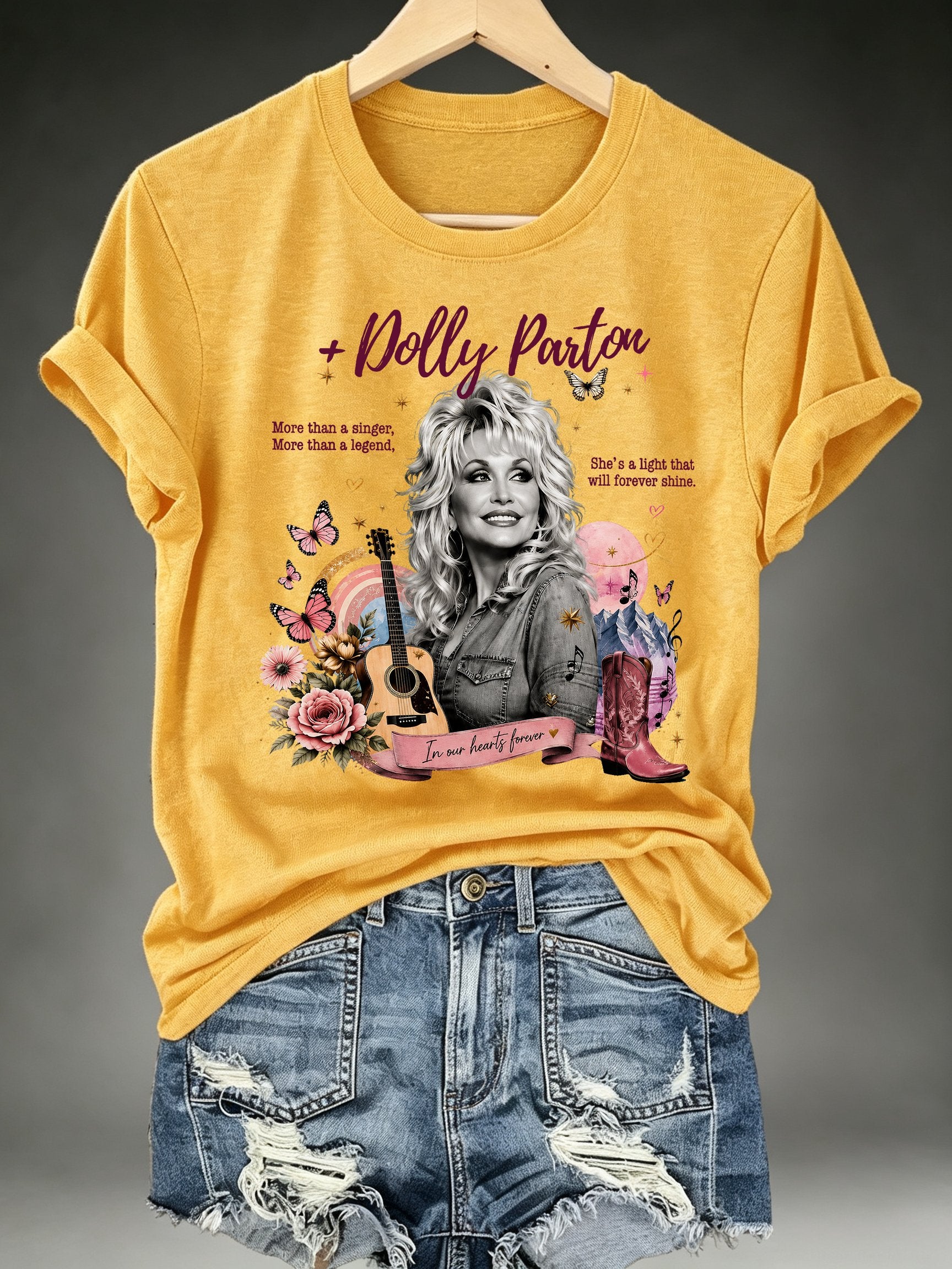 Women's Vintage Country Music Tribute Parton Tour T-Shirt
