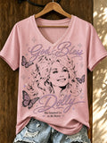 Women's Dolly Parton Tribute Print T‐Shirt
