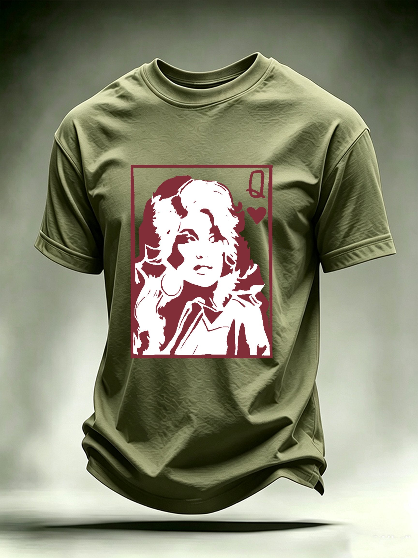 Men's Queen of Hearts Shirt Country Music Graphic Tee