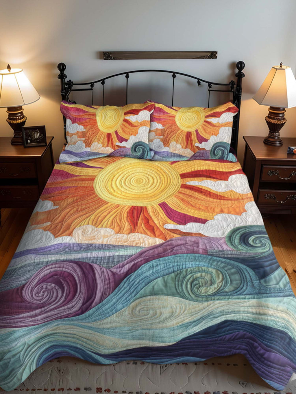 Sunburst Delight 3- Piece Quilted Bedding Set