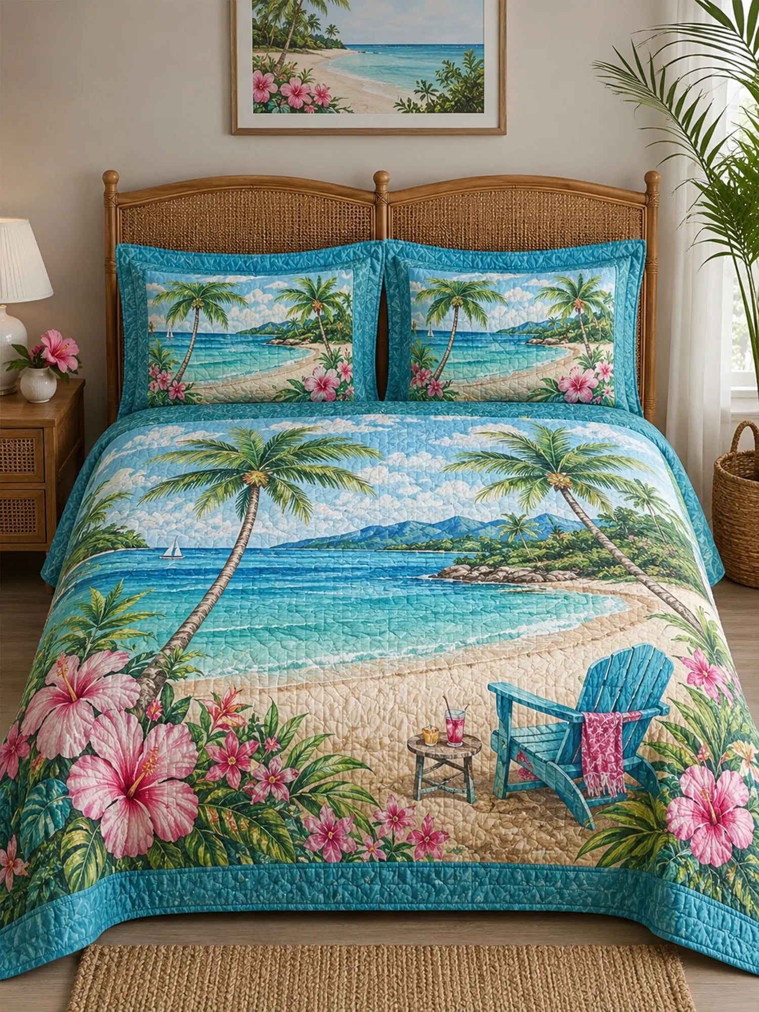 Shore Break 3-Piece  Quilted Bedding Set