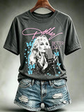 Women's Forever Our Queen of Country Print Short-Sleeve Top