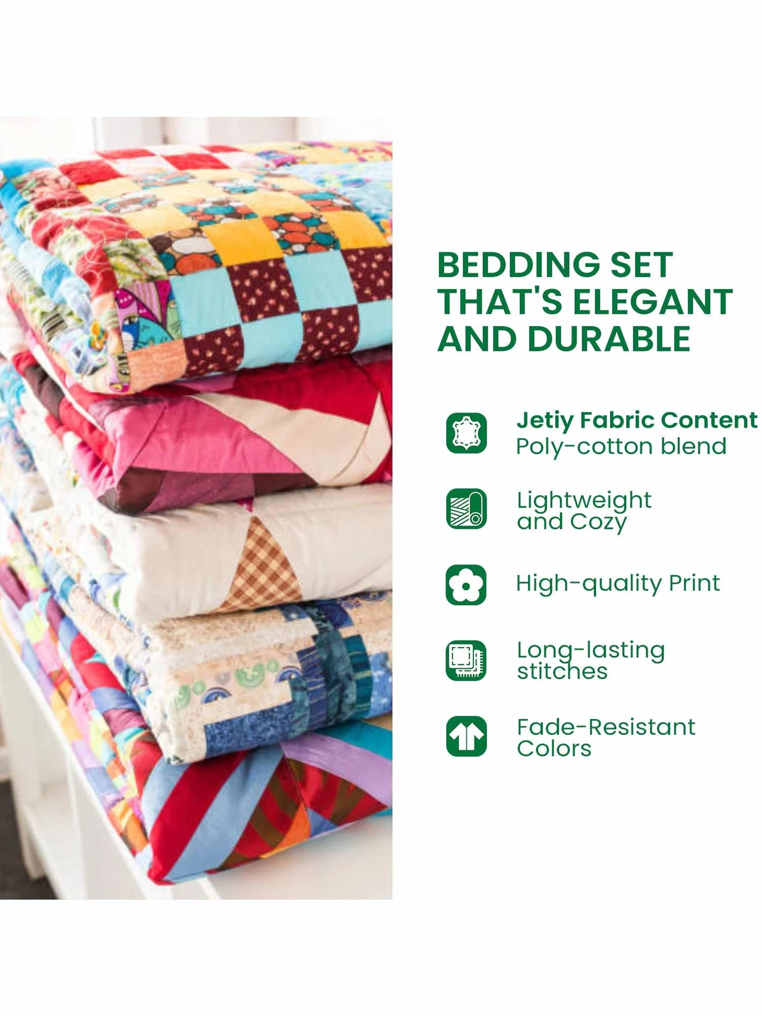 250th Anniversary Quilt Bedding Set-Three-Piece Quilted Bedding Set