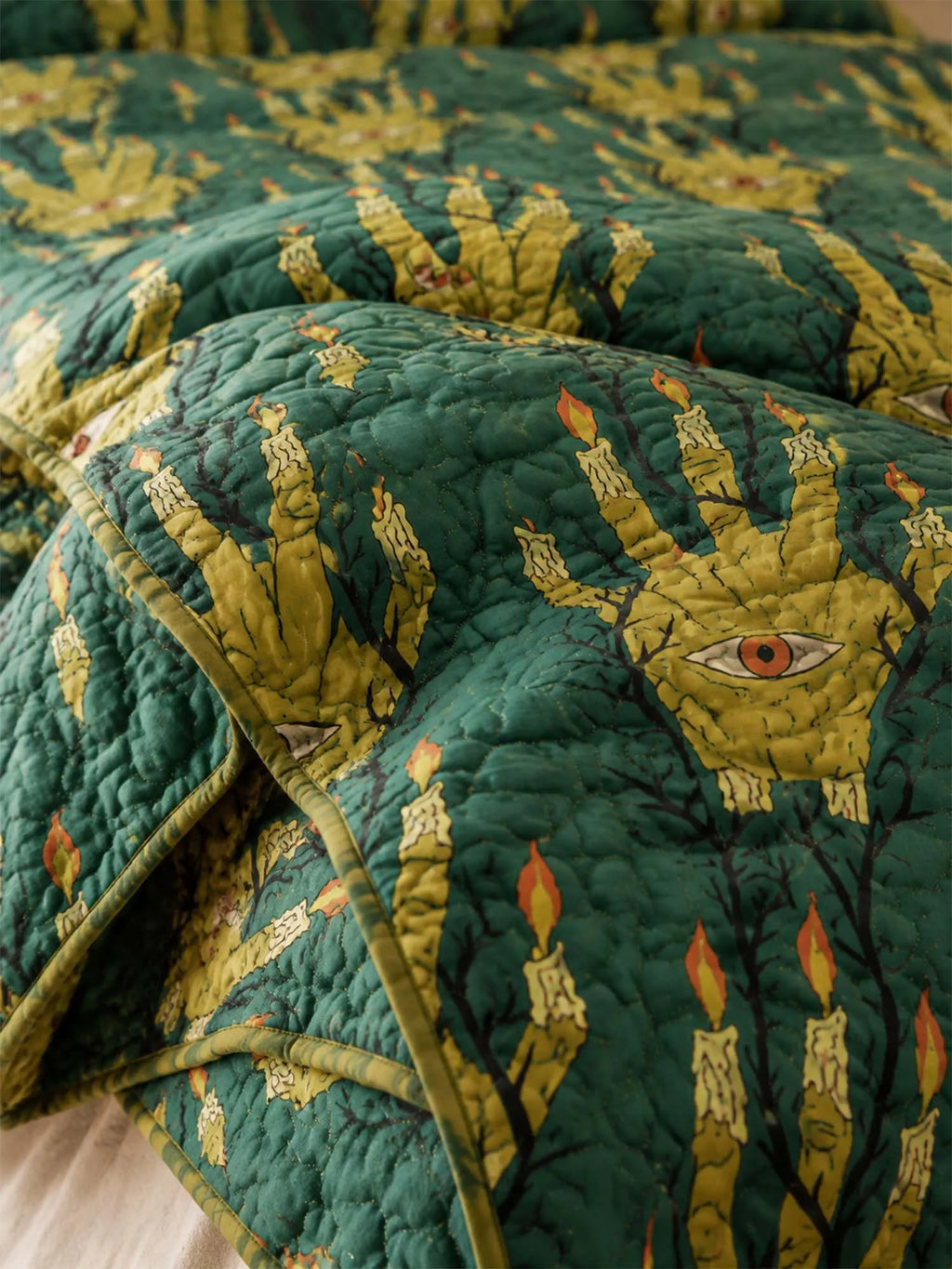 Mystic Eye Forest Quilted 3-Piece Bedding Set