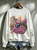 Women's Casual Printed Long-Sleeve Sweatshirt