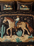 Cowboy comfort 3-Piece Quilted Bedding Set
