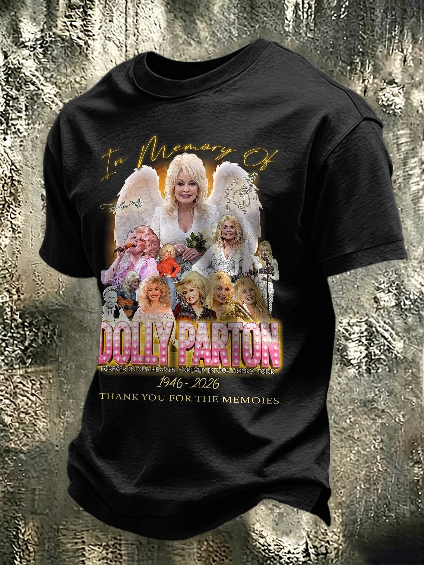 Men's Retro Dolly Queen Of Country Print T-Shirt