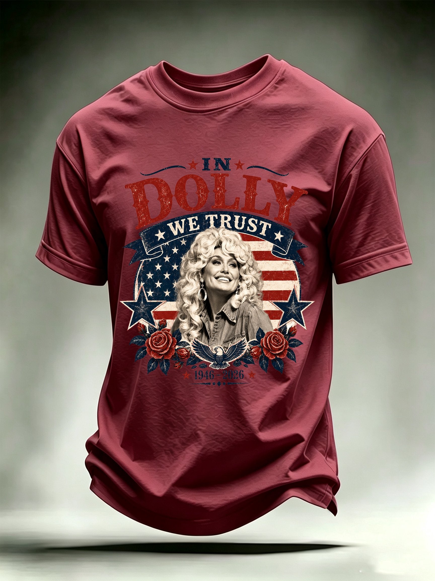 Men's Vintage Country Music Tribute Parton Tour T-Shirt