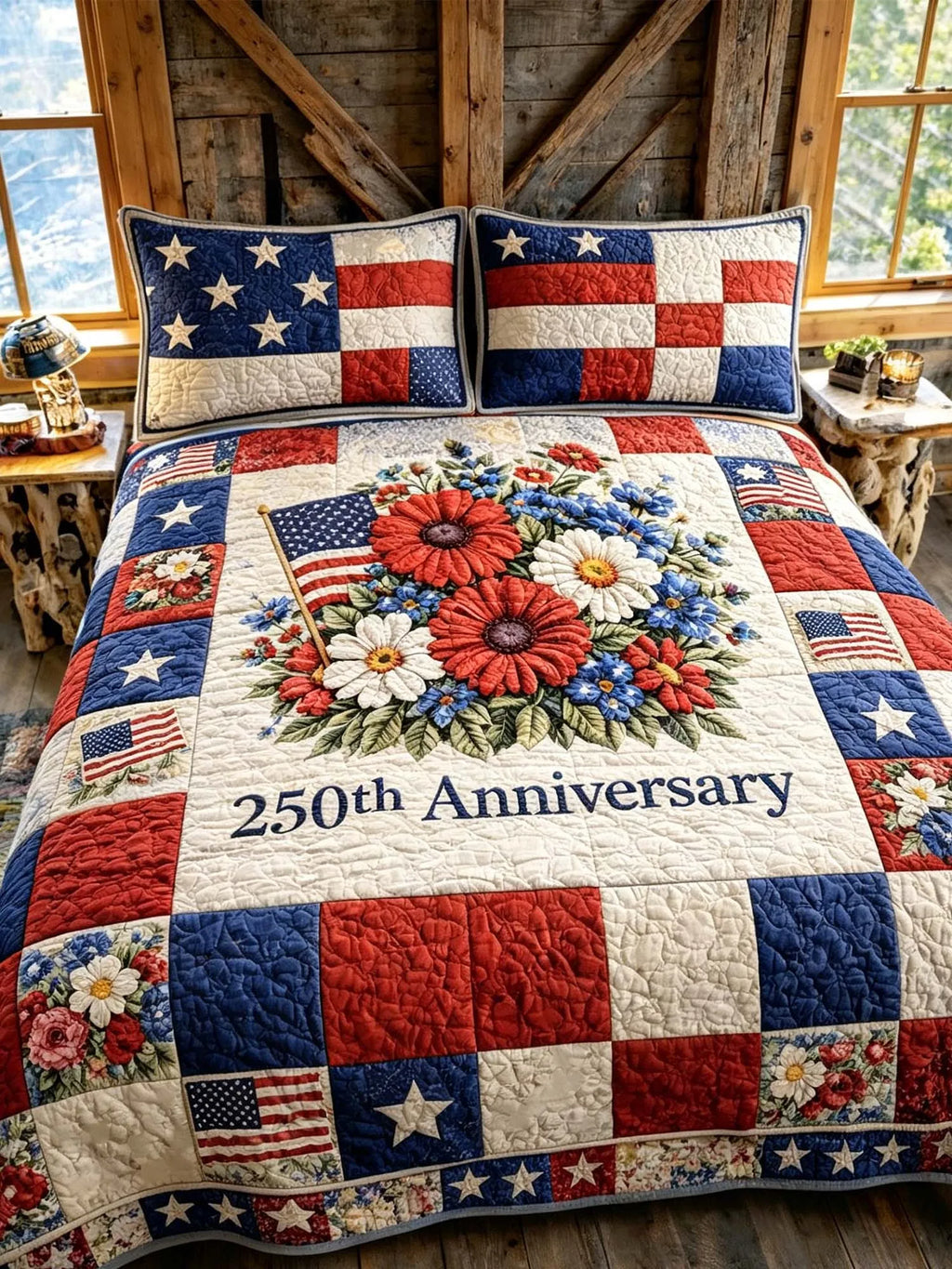 Proud American 3-Piece Quilted Bedding Set