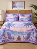 Coastal Sunset 3-Piece Quilted Bedding Set