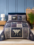 Luna Moth Quilted 3-Piece Bedding Set – Classic Americana Quilted Bedding With Matching Pillow Shams
