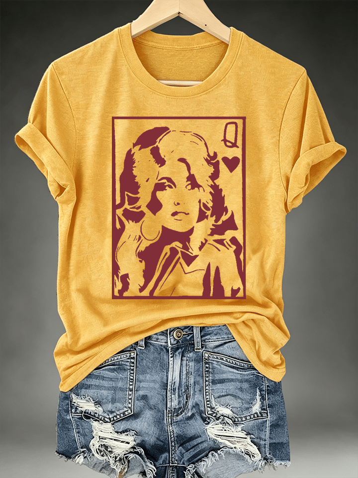 Women's Queen of Hearts Shirt Country Music Graphic Tee
