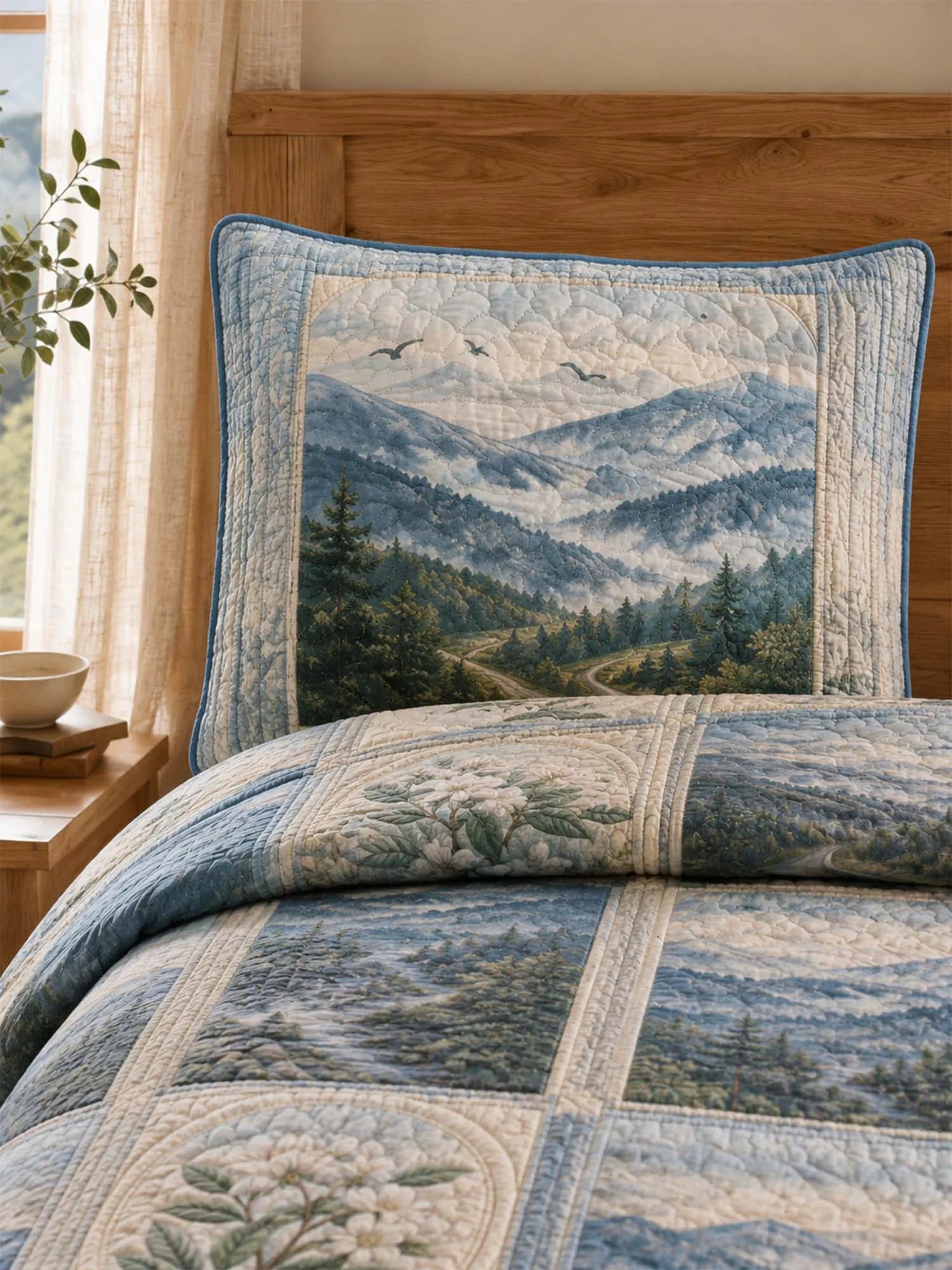 Blue Ridge Mountain Quilted 3-Piece Bedding Set
