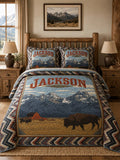 Jackson Wyoming Wilderness Quilted 3-Piece Bedding Set
