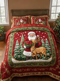 North Pole Express Quilted Bedding Set