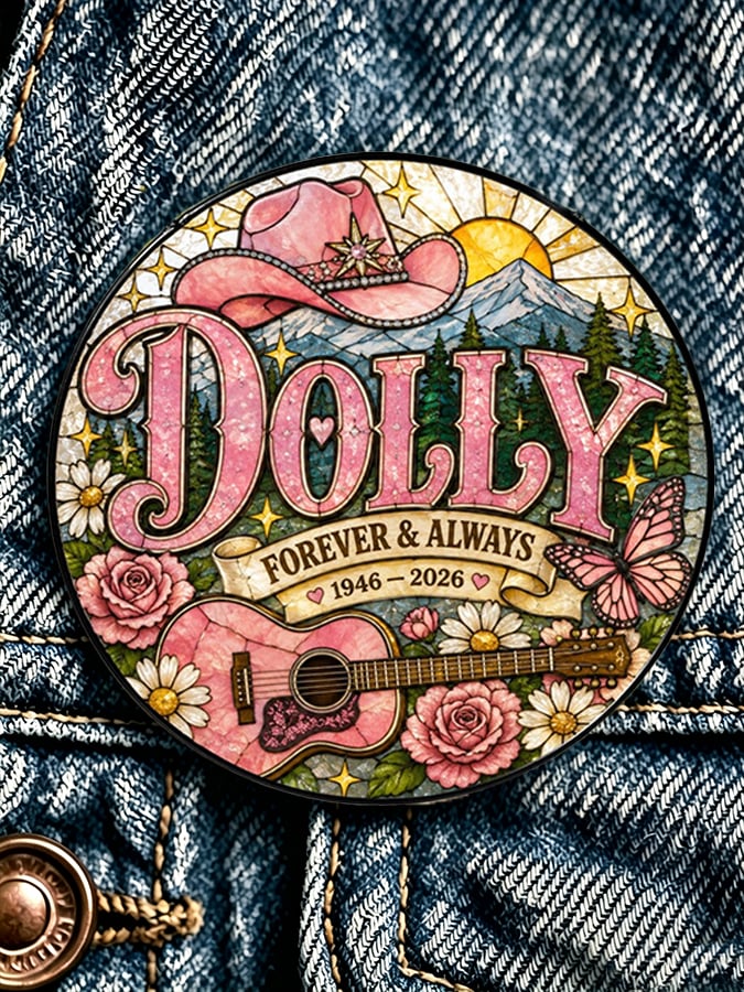Forever Our Queen of Country Print Button