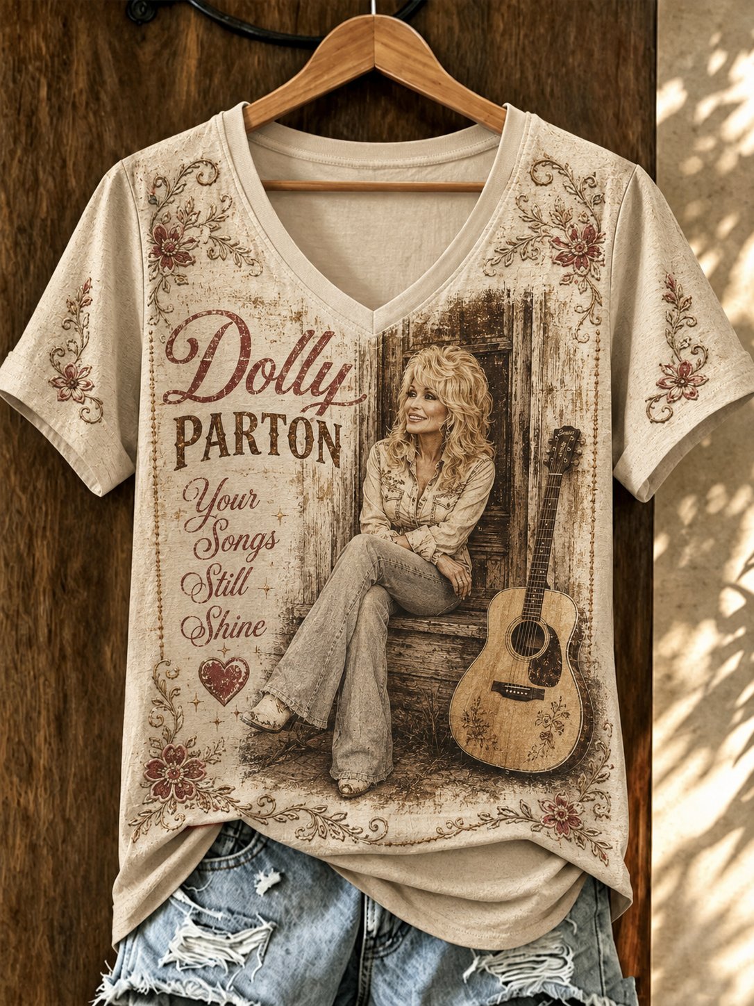 Women's Dolly Parton Tribute Print T‐Shirt