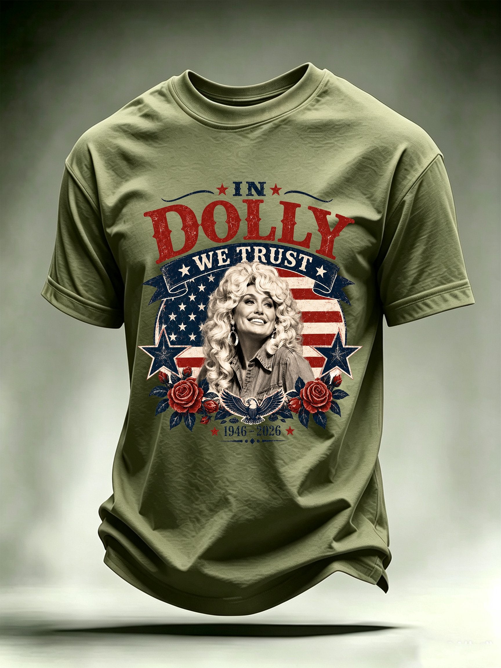 Men's Vintage Country Music Tribute Parton Tour T-Shirt