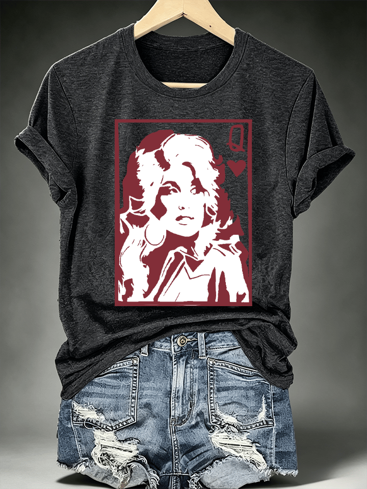 Women's Queen of Hearts Shirt Country Music Graphic Tee